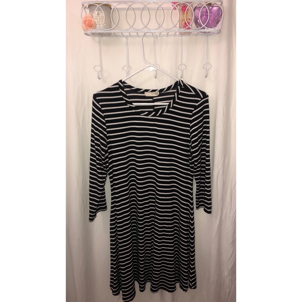 Striped Long Sleeve Tshirt Dress